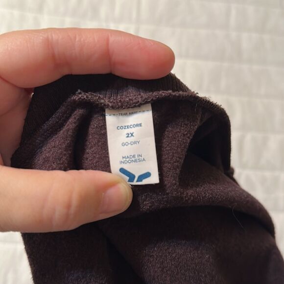 cozecore 2X for Old Navy Plum Wine Cropped Crewneck Fleece Pullover Sweatshirt - Picture 9 of 11